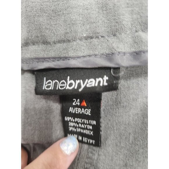 Lane Bryant Pants Gray High Rise Straight Leg The Houston Trousers Women's 24 - Picture 5 of 6